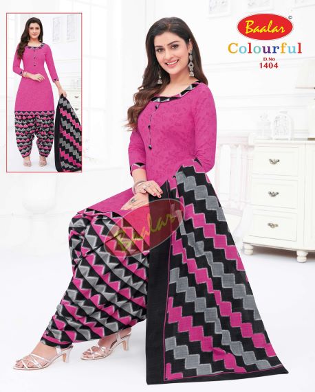 Baalar Colourful 14 Printed Cotton Casual Daily Wear Dress Material Collection